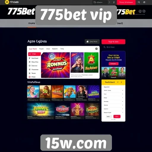Interface e usabilidade do site 775bet vip